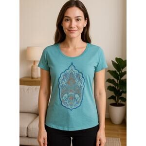 Lucky Brand Heather Teal Green Tshirt XXL